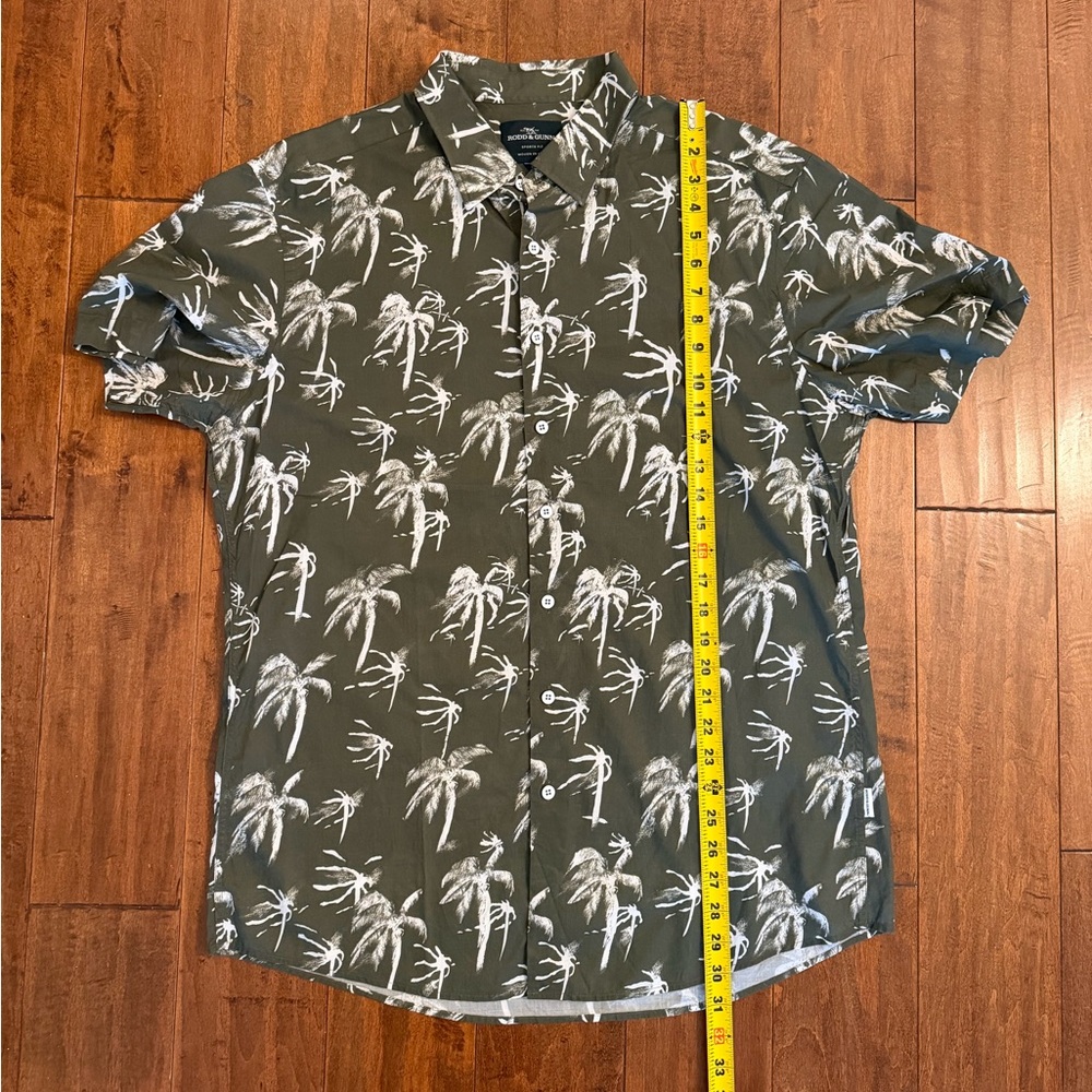 Rodd & Gunn Olive Short Sleeve Palm Print Button-Down Shirt Sz XL - Picture 8 of 10